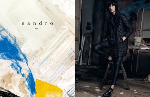 Edie Campbell stars in the Sandro’s campaign once again for the A/W14 season. The art inspired