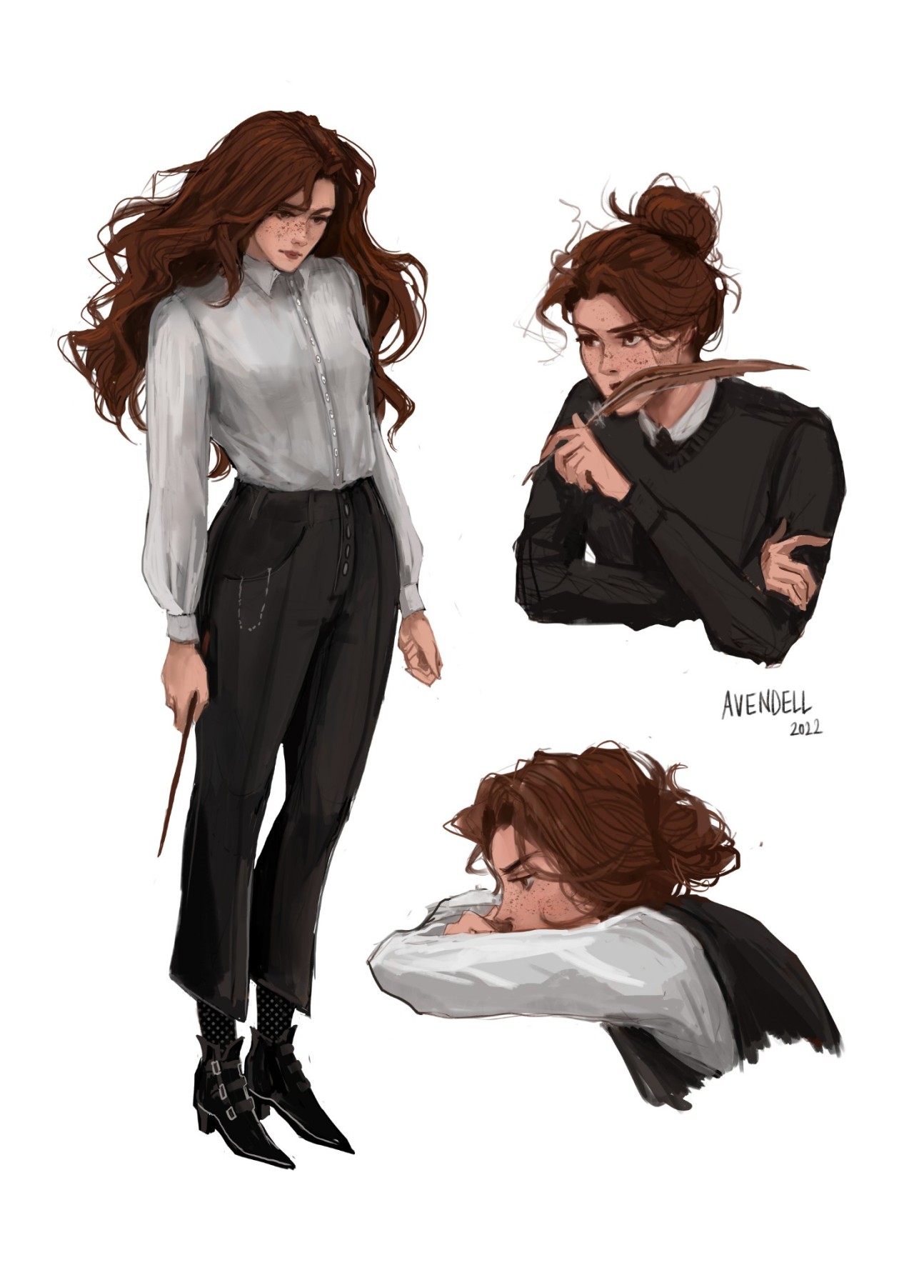 How to Draw Cute Chibi Hermione Granger and Crookshanks with Easy Steps   How to Draw Step by Step Drawing Tutorials