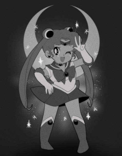 Retro Sailor Moon & Sailor Chibi Moon by me.