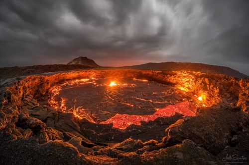 The lava lake of the continuously active volcano Erta Ale, Ethiopia. (Source)