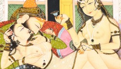 organicbody:  An erotic Embrace [detail]India, Circa 1820(source: kapoorgalleries.com)