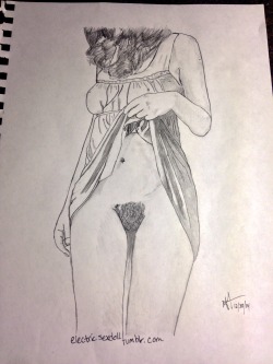 iamdocbrown:  My drawing of one of electricsexdoll&rsquo;s self portraits.  