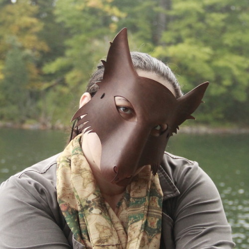 Wolf Mask, This One Dyed With A Gray-brown Mix. 