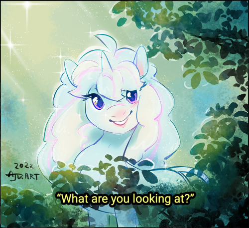 clovercoin:  A true visionJust a quick speedpaint of my girl Pandora. Looks like she caught Argus staring at her through the thickets~ I had to make a faux screencap out of it! AJD . ART