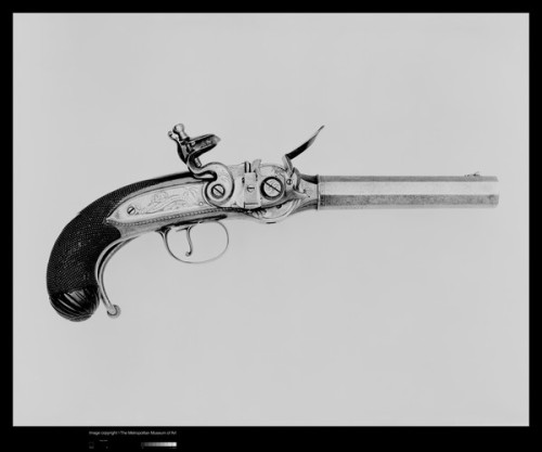 Flintlock Repeating Pistol with Lorenzoni Action, bearing the Crests of Vice Admiral Horatio Nelson,