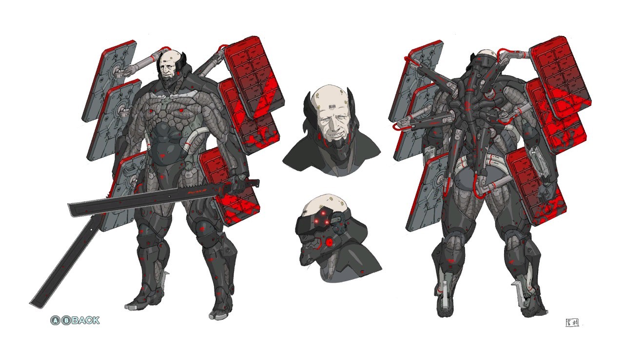 roxoah:  Metal Gear Rising Revengeance concept art. Storage data 01/10  01/1011/2021/23