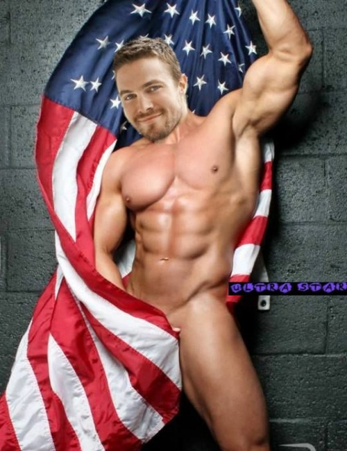 Stephen Amell from Arrow. Happy 4th of July.