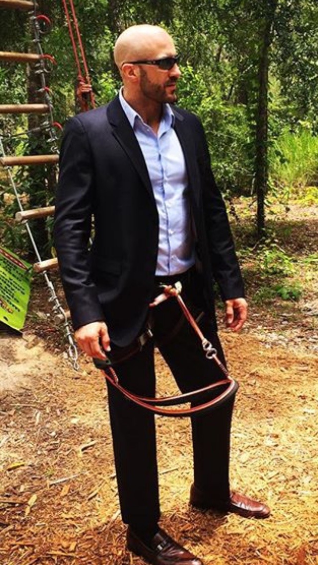 sabrina1982:  CESARO arriving by zip wire on Tough Enough