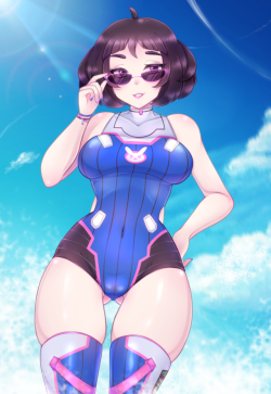 thescarlettdevil:Anemone rocking that D.va swimsuit, requested by Anon (*´◡`*)~’❀.