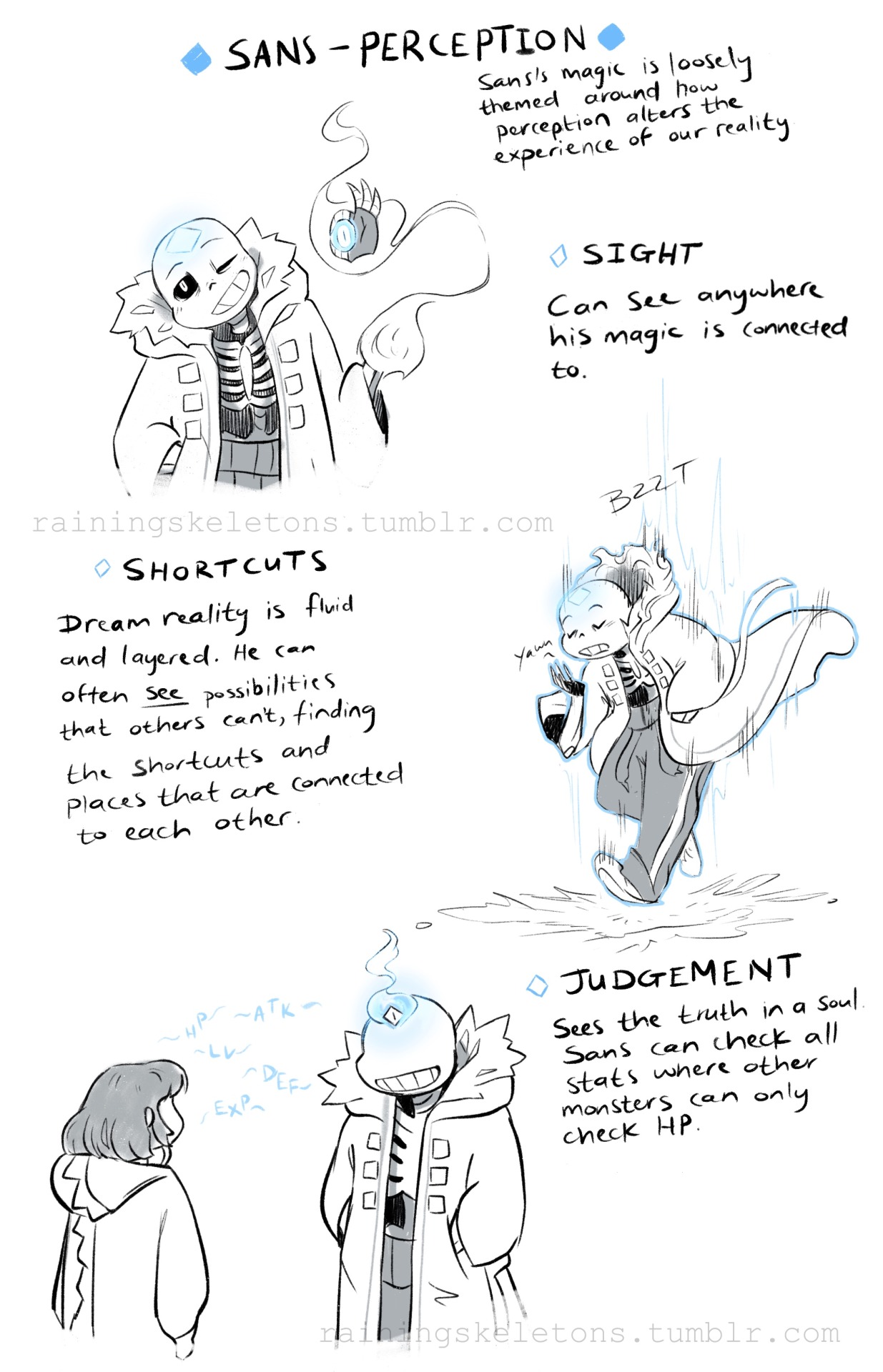 Slumbertale AU — Sans demonstrating how floating is just way better