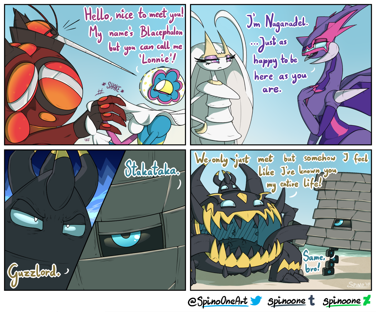 A few Ultra Beasts meet legendary Pokemon of the - Spino's