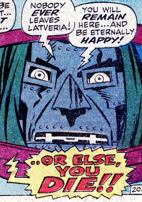 ohmygil:  rraaaarrl:  Eternal Happiness or Death! —Fantastic Four #84  always the host. 