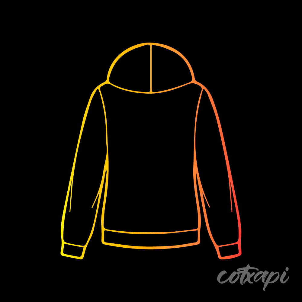 Jacket Hoodie Trench pullover jacket design in vector art