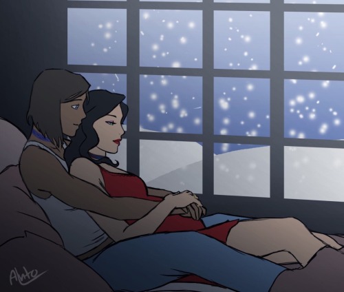 josy1986:Korrasami request: DecemberMade by the amazing @drakyx :3Korrasami love, fluff and cuddles!