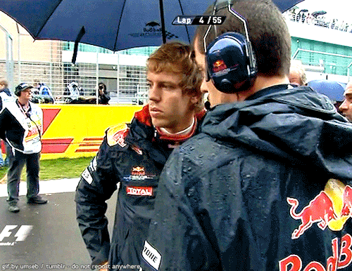 Sebastian Vettel During The Red Flag, Korea - October 24, 2010
