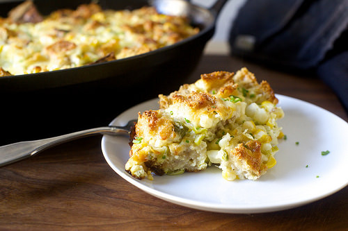 Porn foodffs:  corn, cheddar and scallion strata photos