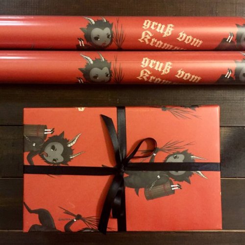 Witchy Holiday Gift Wrap, Card, And Ornament From TheCreepingMoon 