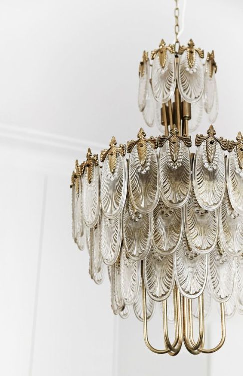 “Chandeliers are the jewelry of architecture.” - Peter YorkA Japanese Art Deco Chandelie