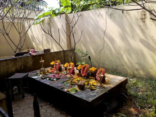 Naga shrine at Kanimangalam Mullaykal Bhagavathi Temple, Kerala