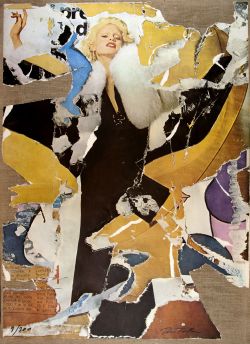 litterlouvre:  Donna Jordan by Mimmo Rotella (1974) 