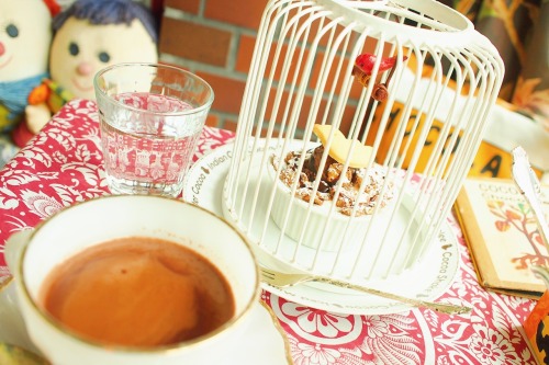 大阪にあるココア専門のカフェ「AKAITORI」さん。 可愛い内装と甘いココアにほっと癒される。 もうすぐココアの美味しい季節がやってきますね。