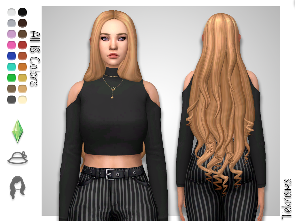 Maxis Match CC World — tekri: Princess; A long over the shoulder style...