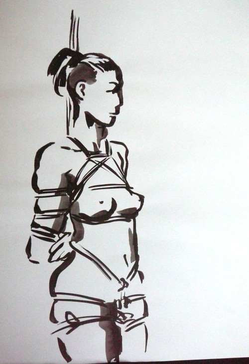 lescrayonsdeflorine: Cours avec Pierre Estable (17/06).Modèle : Adé.Rigger : Pedro.