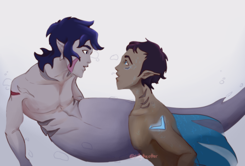 i don’t know why I never posted this, but for klance month I did a mermaid sketch (that i like