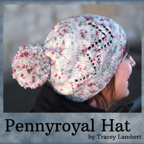 Featuring simple eyelet lace, the Pennyroyal Hat is a fun project that is both engaging and relaxing