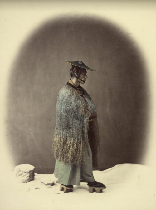 Korean Straw Raincoat 1900s Photograph by Felice Beato of Japanese man in a Straw Rain Coat 1866 - 1