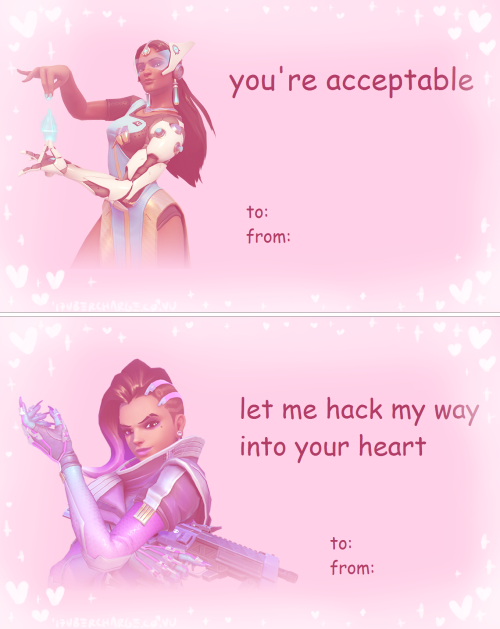 novatoast: loki727: anotherdullguy: ubercharge: overwatch valentine’s day cards. getting them 