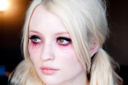 suicideblonde:  Emily Browning in make up tests for Sucker Punch