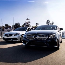 drivingbenzes:  Mercedes-Benz E 63 AMG &amp; CLS 400 AMG line (Instagram @fjmercedes)