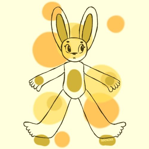 I was going to do an illustration of a bunny, with colors and shadows and lights… But I ended