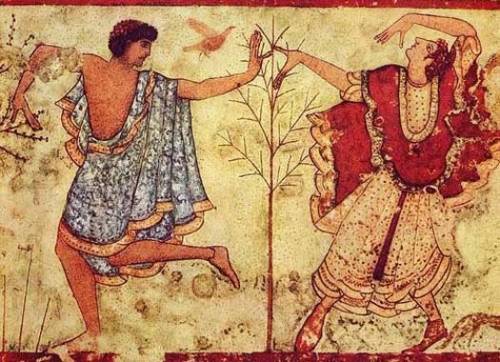 i love etruscan art. look how much fun these guys are having dancin all around! it’s so deligh
