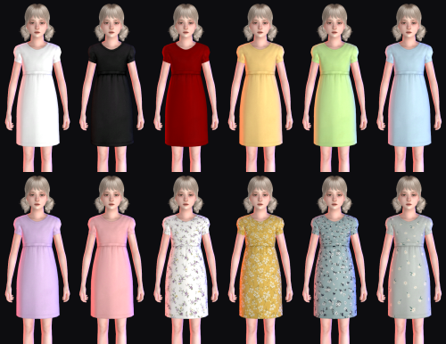 Child Dresses (+Bonus)Dress N3hq compatiblebase game compatible10 swatchesedit of EA’s meshesall lod