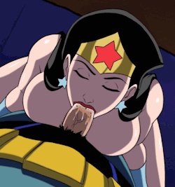 Wonder Woman gives head to Batman [Batman,