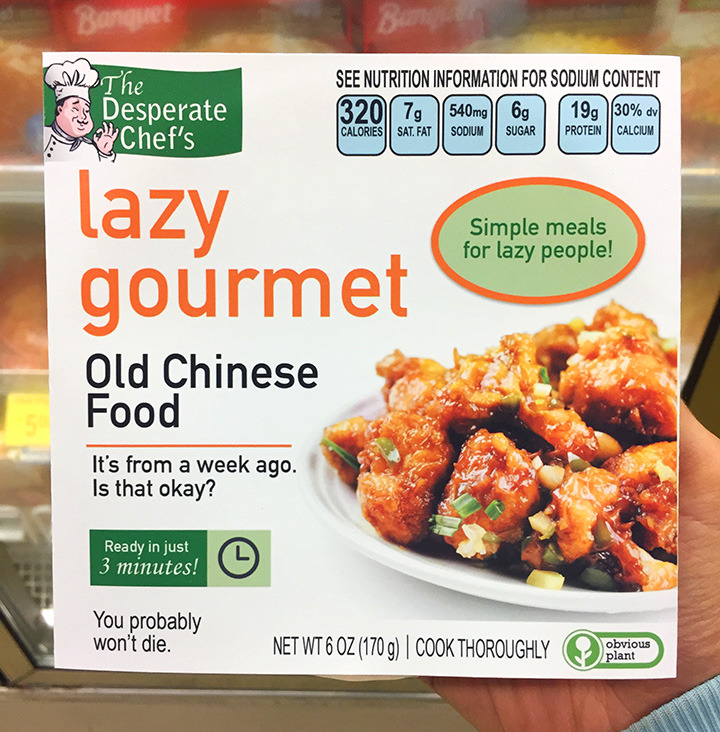 depressionmeal:  obviousplant:  I made some fake frozen dinners for lazy people 