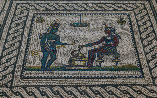 Mosaic Floor With Egyptianizing Scene. From Prima Porta (Rome) 2nd Century