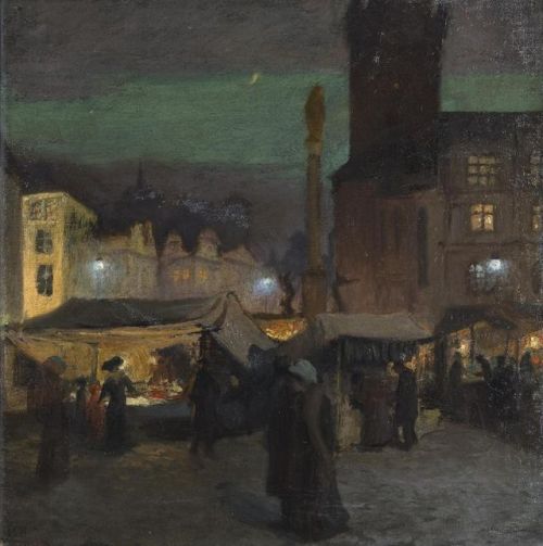 Christmas Market  -  Bedřich Wachsman   , 1905Czech,1820-1897Oil on canvas