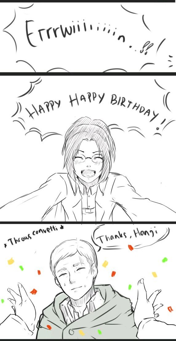 rivaillevi-heichou:  ame801:  i’m sorry i’m late sorry for the lack of eruri