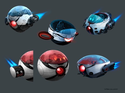 New Sonic 2 concept art from Nikolai Lockertsen. These depict different designs for Robotnik’s