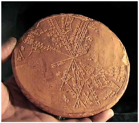 parusiasdeartemisa:  age-of-awakening:  leradr:  Sumerian star map from Ninive3000 b.C.