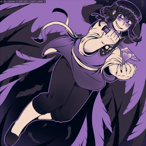 (* Got commissioned to do a monochrome color pic of Chara from @caretaker-au ~! Absolutely love thei