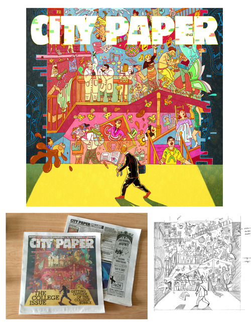 nan-cao:  My recent piece just got published as the cover of City Paper today! The theme is to show 
