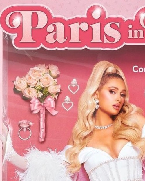 The ICON herself @parishilton in #laureldewitt crystal heart earrings (on her and in her #barbie box