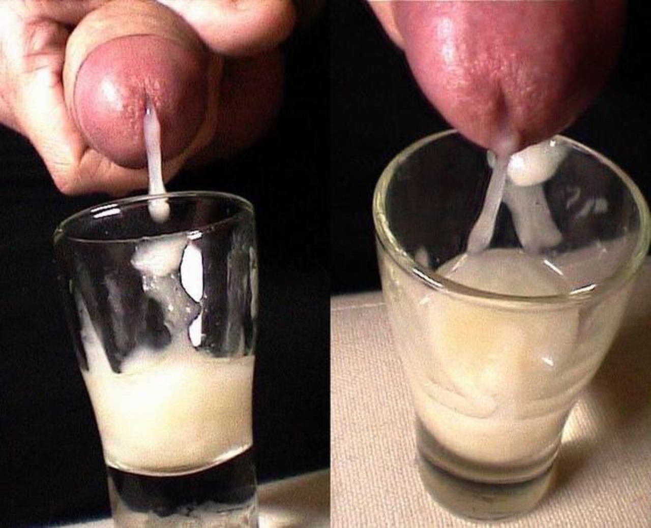 Cumming in a glass