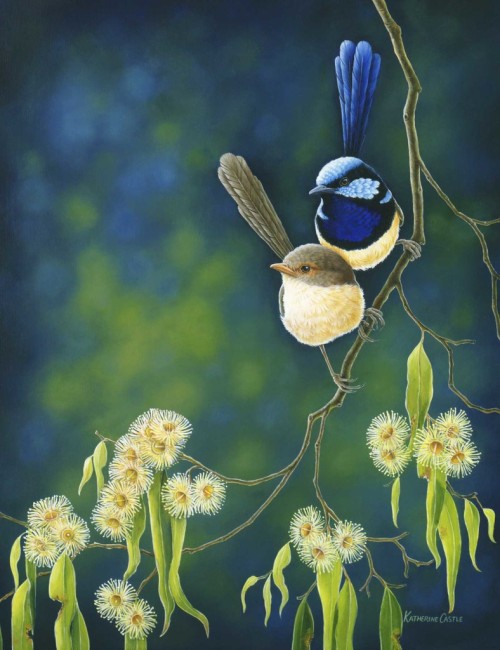 Katherine Castle (b.1970) - The Protector. Oil on board.
