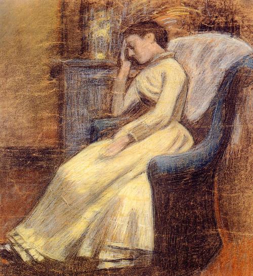 Julie Lemmen Sleeping in an Armchair, Georges Lemmenhttps://www.wikiart.org/en/georges-lemmen/julie-