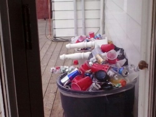 alphadragons:  satanlovesglitter: Last weekend, 300 kids/students broke in and vandalized this residence that has been our home since 1981.    They were drinking (underage), doing drugs, selling drugs and destroying property.  It looks like there was